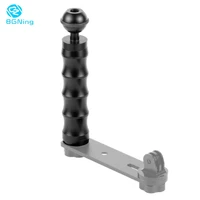 bgning 14 screw handle grip stabilizer photography holder stand handheld tripod with 1 hot shoe ball for gopro action camera