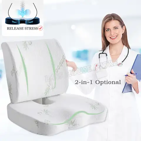 Ортопедическая подушка на сиденье от геморроя, подушка из пены с эффектом памяти, Автомобильная подушка для отскока, офисное кресло, поддер...