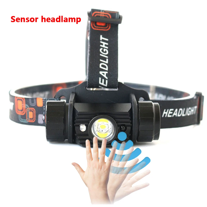 Светодиодный налобный фонарь Мини ИК-датчик Индукционная фара Usb Перезаряжаемый