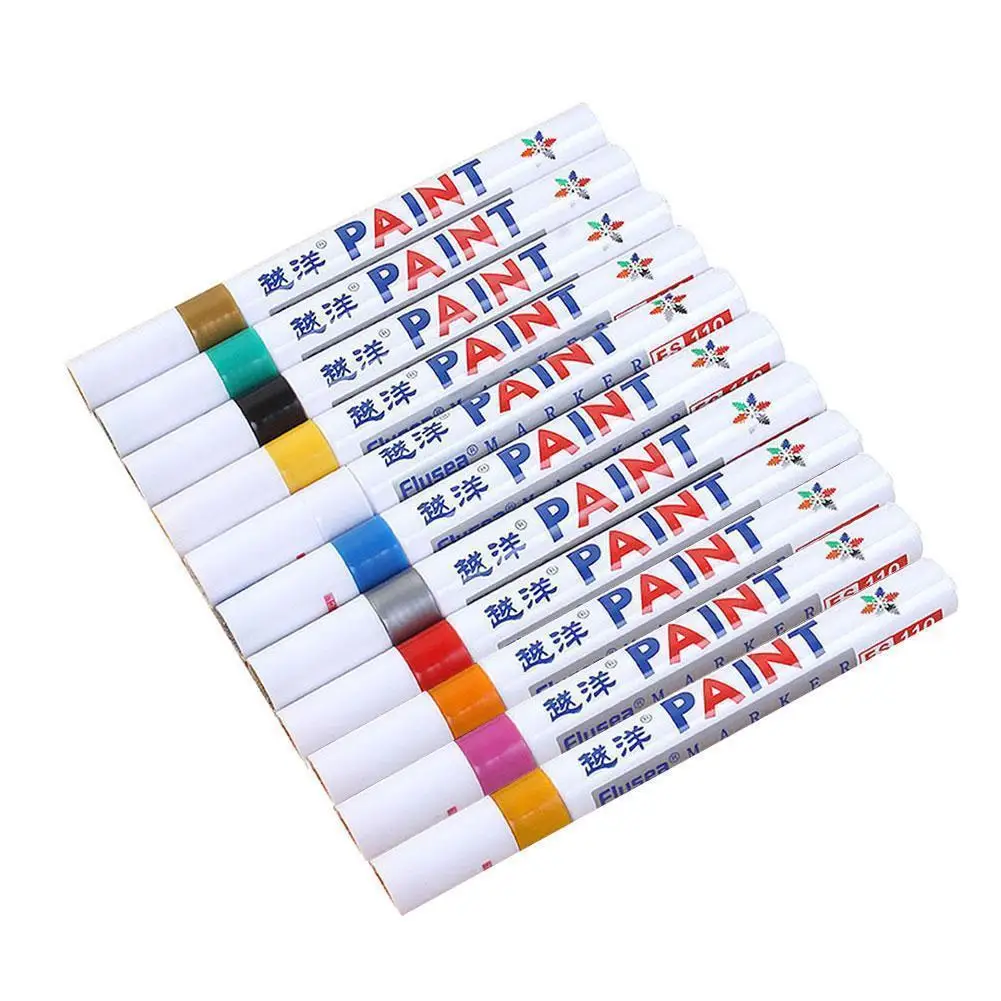 

1pcs 12 Color Options Waterproof Car Tyre Tire Tread Rubber Metal Permanent Paint Marker Pen Stationary Painting Supplies