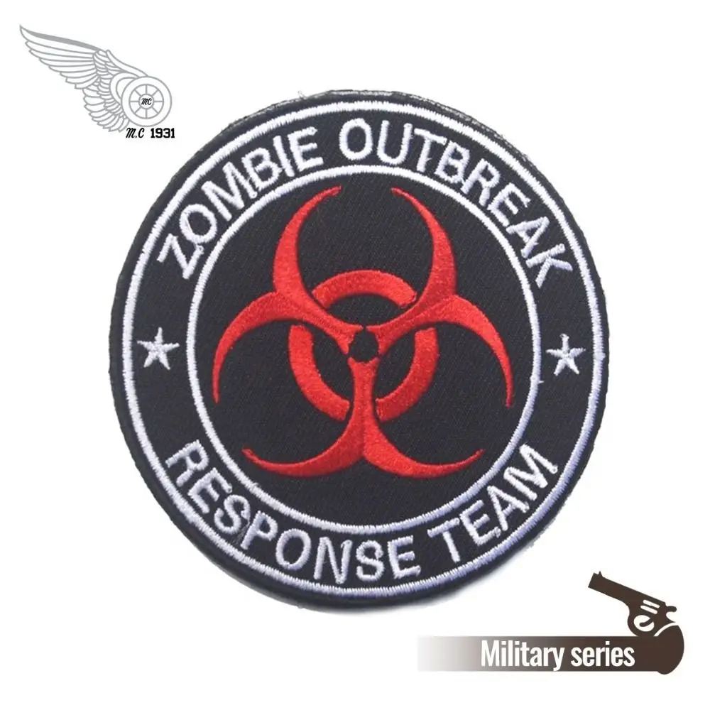 Военная нашивка команды реагирующей на вспышку зомби нашивки с логотипом заказ