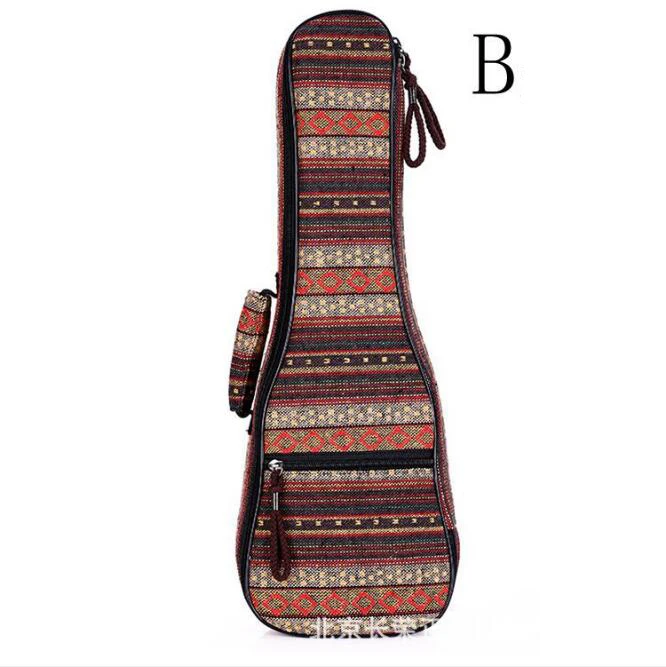 21 23 26 дюймов укулеле Сумка на двух ремнях ремни чехол Мода напечатанная ткань