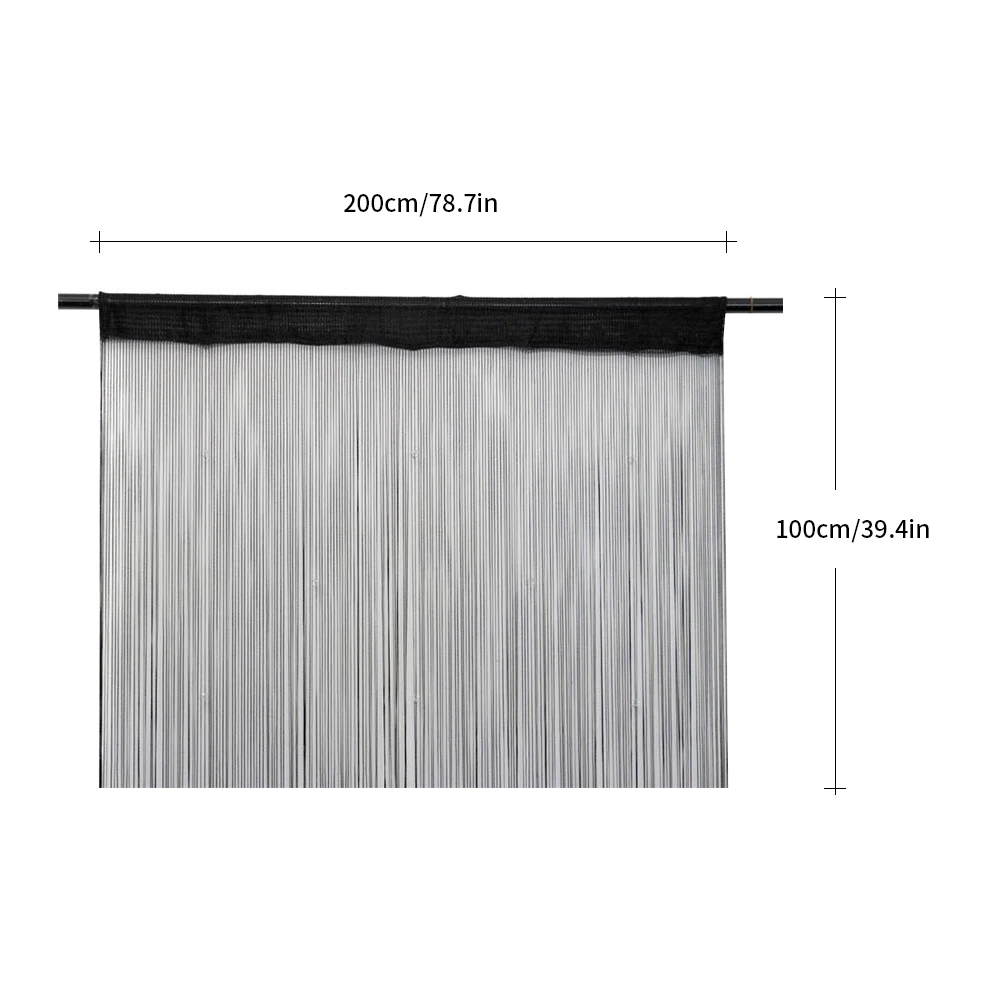 Блестящая кисточка на цепочке черная занавеска окна двери делитель драпировка