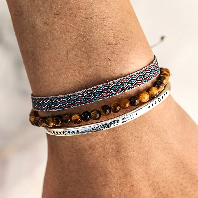 Тибетский Будда удача узел веревочный браслет на руку богемный коричневый