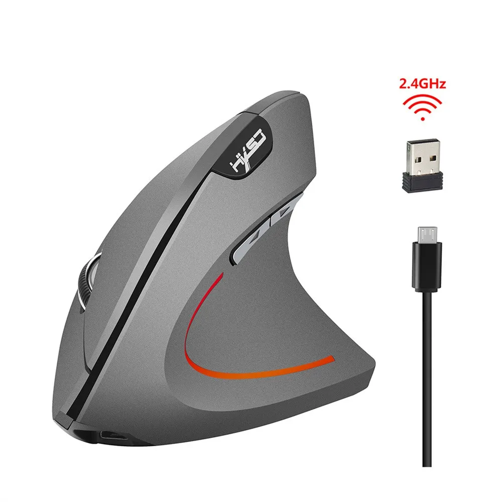 Bluetooth беспроводная мышь Вертикальная эргономичная оптическая 800 1600 2400 DPI 6 кнопок