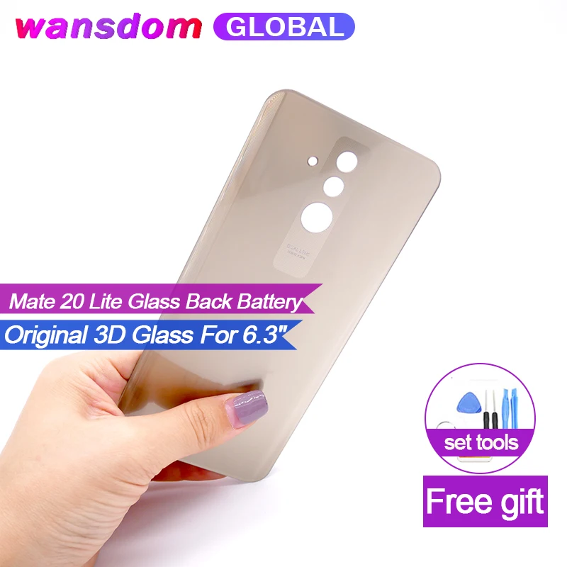 Оформление 100% оригинальное 3D стекло для 6 3 &quotHuawei Mate 20 Lite стеклянная задняя крышка