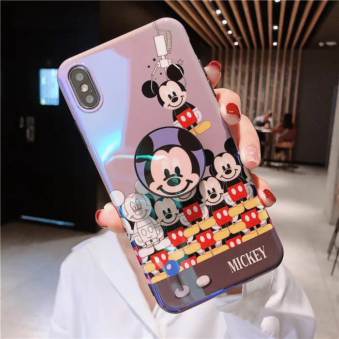 Для iPhone 11 Pro MAX забавные мультяшные милые очаровательные девчачьи мышь утка кронштейн Blue Ray IMD чехол для iPhone XR XS MAX X 6 6S 7 8 Plus - Цвет: 23