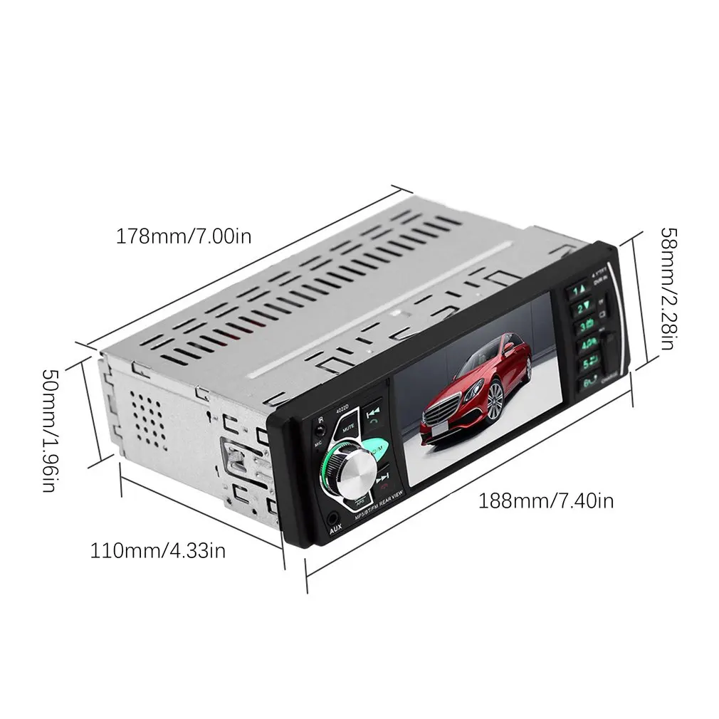 

4.1 Inch High-Definition Color Screen Hands-Free Car Mp5 Player Card U Disk Radio Reversing Car Player