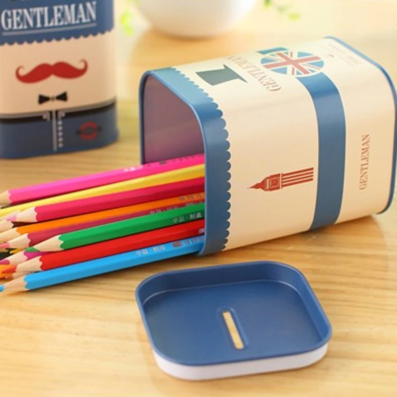 1 шт. персонализировать квадратный Копилка журнал серии жестяной коробке