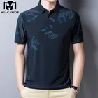 Футболка-поло MIACAWOR мужская с принтом, модная Облегающая рубашка с коротким рукавом, повседневная майка-поло, T987, на лето