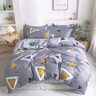 Двуспальные, двухместные, полноразмерные, 2 подушки и 1 простыня, Комплект постельного белья из 4 предметов, 1 пододеяльник