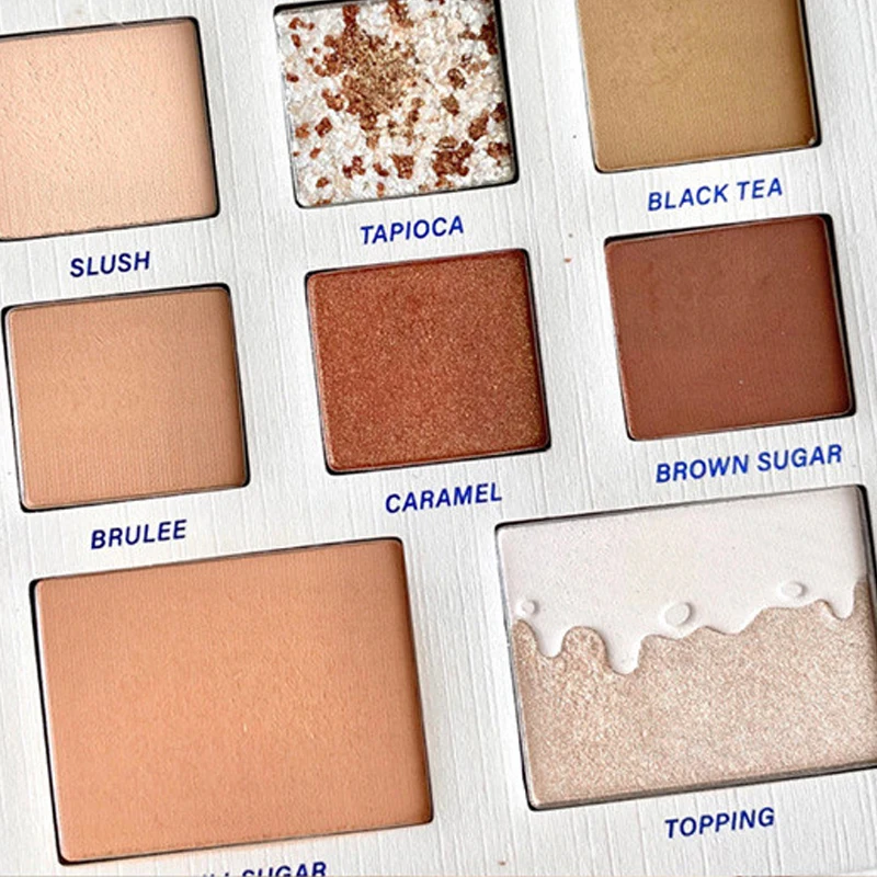 Милый молочный чай палитра теней для век водостойкая блестящая Бриллиантовая