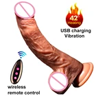 Беспроводной фаллоимитатор, реалистичный вибратор, электрический нагревательный вибратор, большой пенис, точка G интимные игрушки для женщин, USB-зарядка