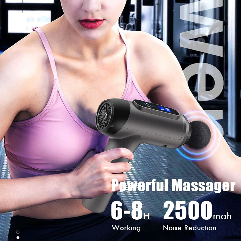 Массажный пистолет массажер для глубоких мышц мышечная боль вибрация массаж шеи