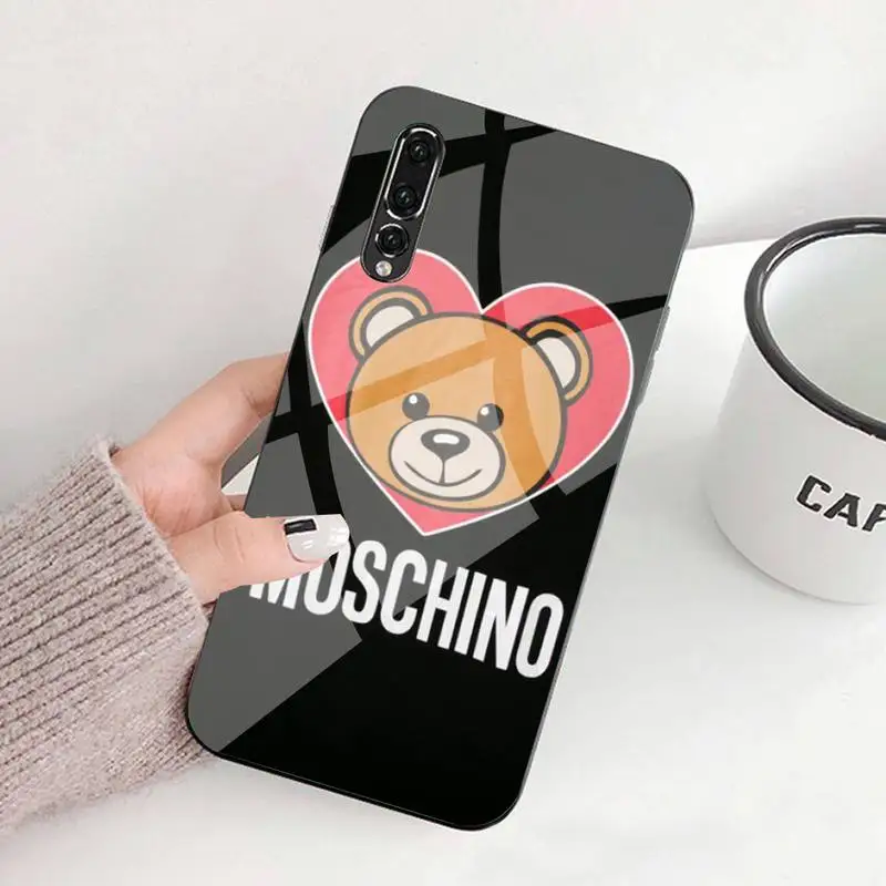 

Tempered Glass For Huawei P9 10 Plus 20 Pro Mate9 10 20 20pro Honor7A 8X 9 10 Nova3i 5 Luxury Italy Luxury Brand-Moschino Bear