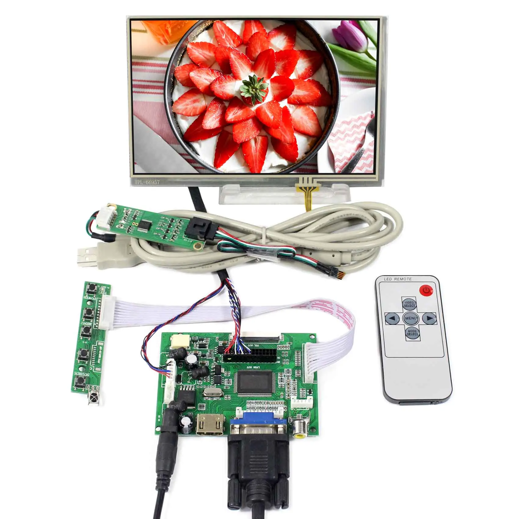 

HD MI VGA 2AV ЖК-дисплей плата контроллера с 7 дюймов 1280X800 IPS ЖК-дисплей Экран с сенсорным экраном Сенсор