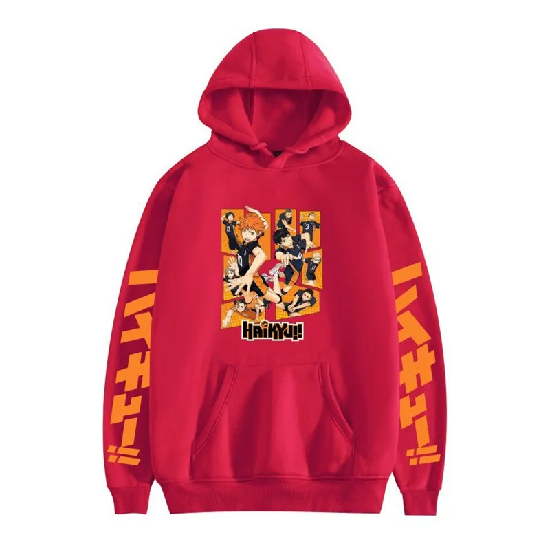 

Funny Japanese Anime Haikyuu Hoodies Men Karasuno Fly High Graphic Streetwear Winter Warm Fashion Unisex Sweatshirts Male Women