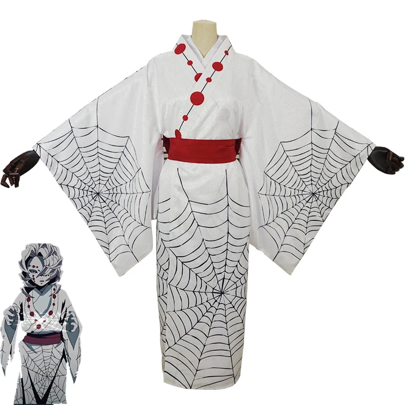 Костюм для косплея из японского аниме рассекающий демонов кимоно без яибы паук Oni