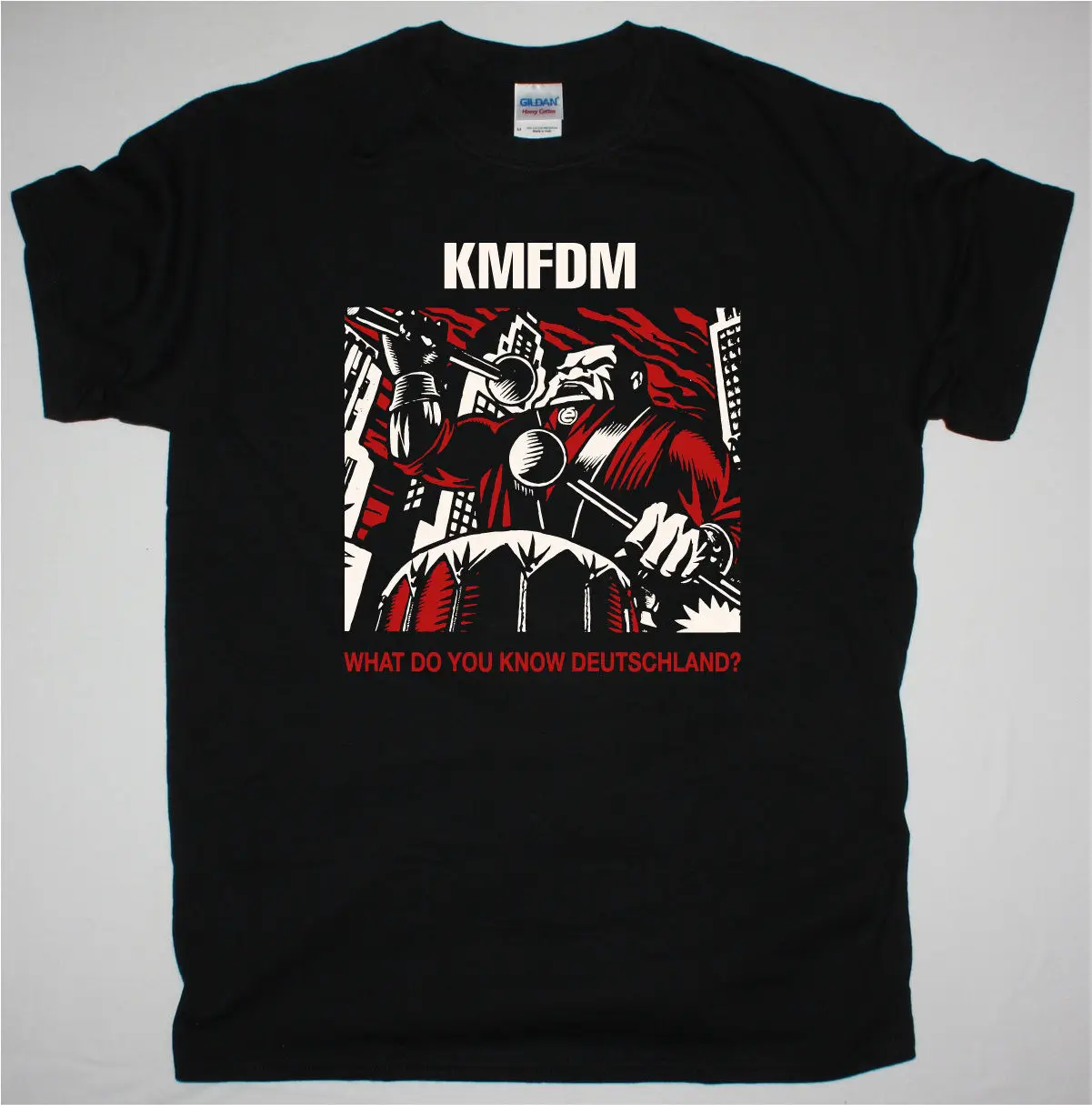 Новые черные мужские футболки KMFDM что вы знаете deuлдия INDUSTRIAL MDFMK DIE KRUPPS|Мужские