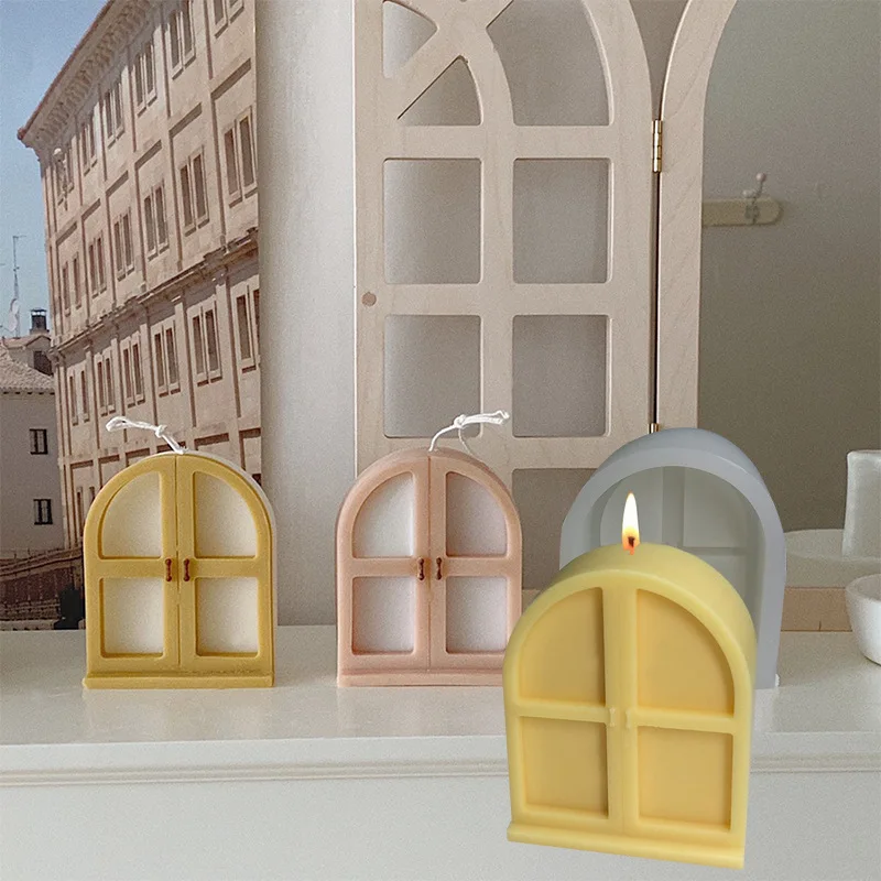

Window Wardrobe Candle Silicone Mold for Handmade Desktop Decoration Gypsum Epoxy Resin Aromatherapy Candle Silicone Mould