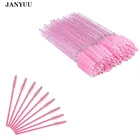 Кисти для ресниц, кисти для макияжа, 1000 шт, индивидуальная одноразовая тушь для ресниц, гребень для бровей, палочка для ресниц, кисти для макияжа, инструменты розового цвета