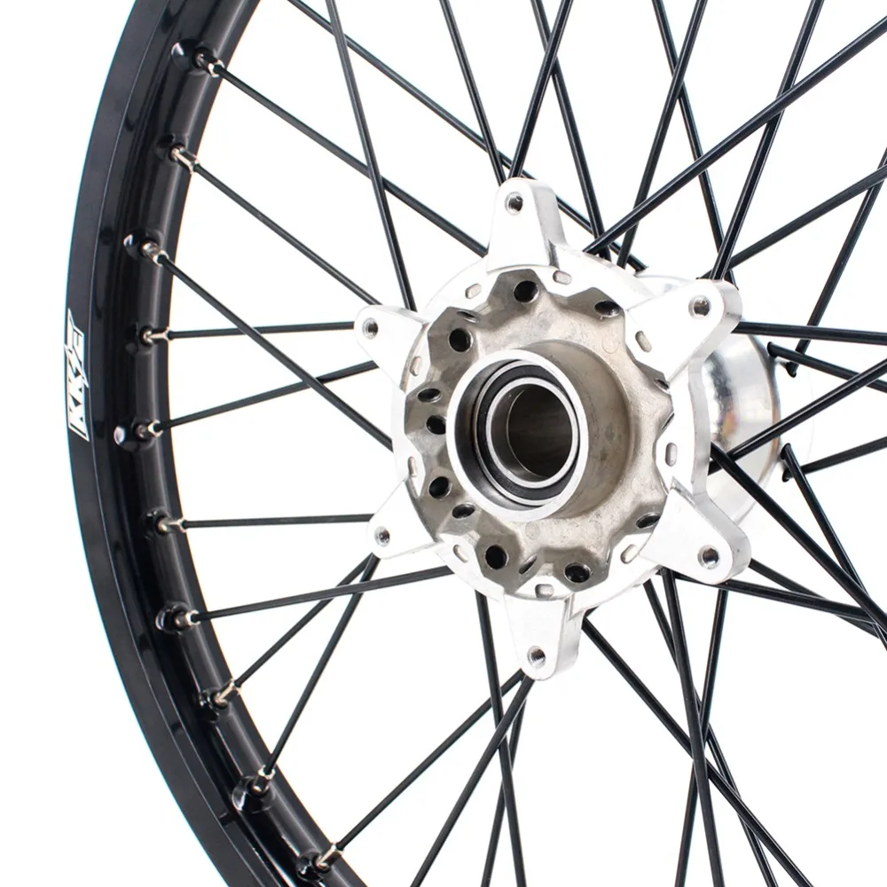 21/18 эндуро литья колесные диски комплект для KTM EXC EXC-F 125 150 200 250 300 350 450 500 2003- черный говорил