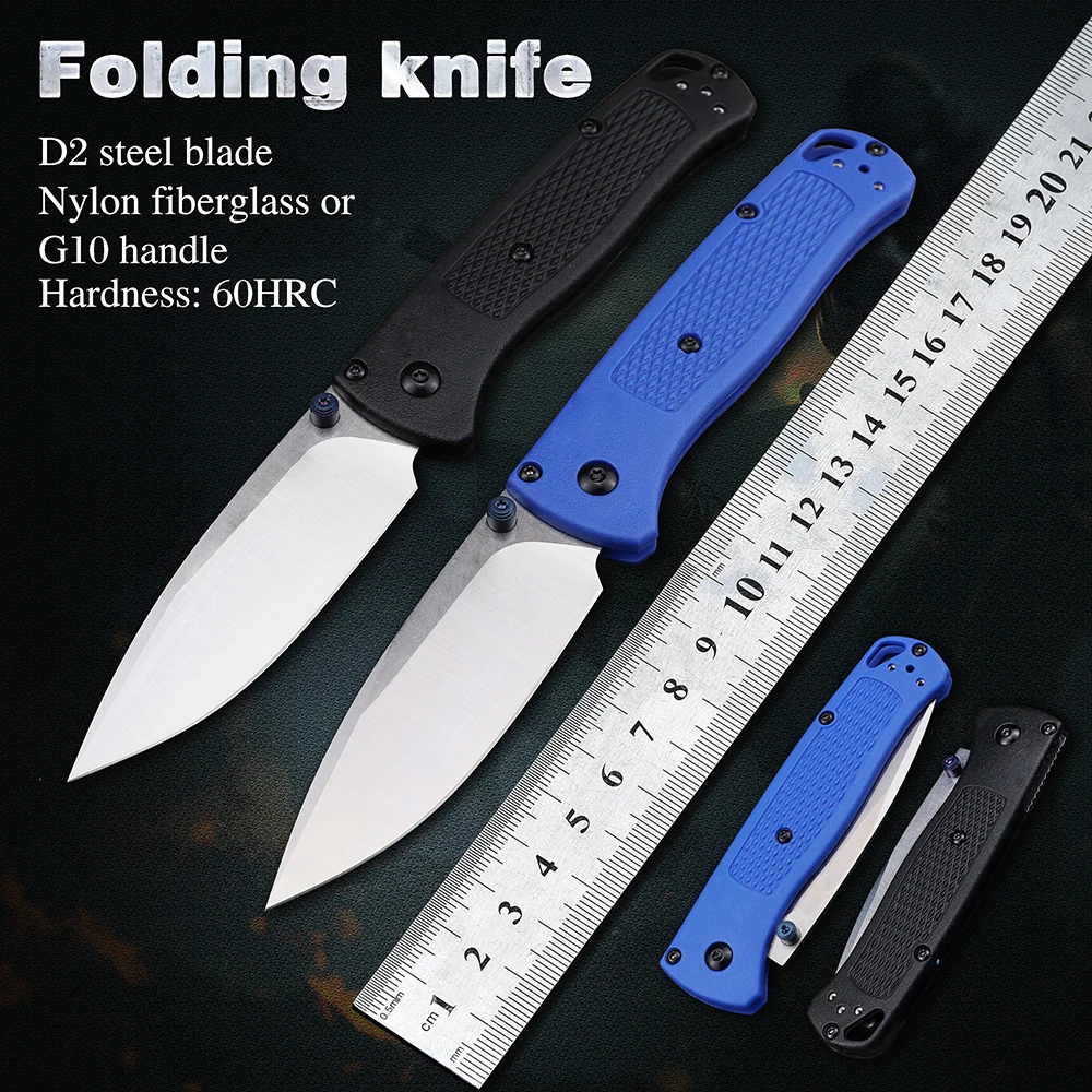 Складной нож BM535 стальной Карманный резец из стали D2 рукоятка G10 для кемпинга