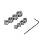 9 шт.компл. стопорное кольцо для деревообрабатывающего сверла, контроллер глубины сверления, тройные соединения из нержавеющей стали