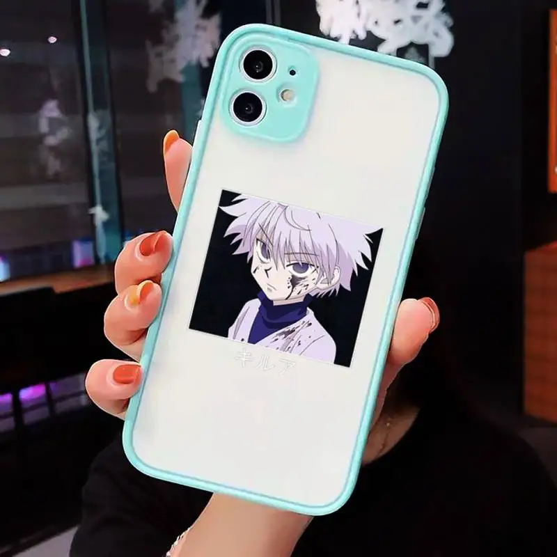 

hunter x hunter Phone Case matte transparent For blue iPhone 7 8 x xs xr 11 12 pro plus max mini Clear Funda