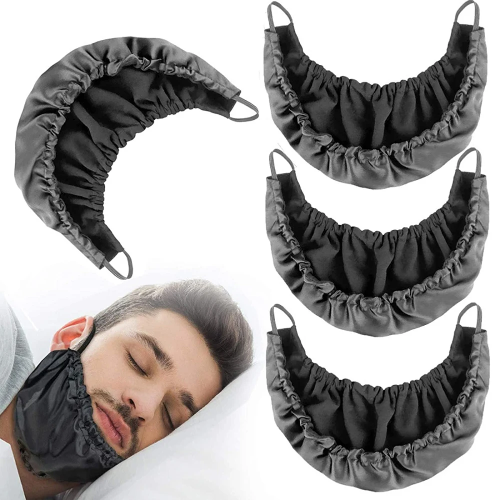 

1Pc Mens Beard Bandana Cover Facial Apron Guard Cap Blocking Droplets Bedtime Bib Bonnet Rag Protector Beard Care with Elastic