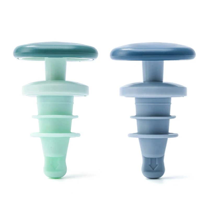 

2PCS/Set Silicone Bottle Stopper Vacuum Red Wine Stopper Sealed Retain Freshness Champagne Plug Leak-proof Sealer Home Bar Tool