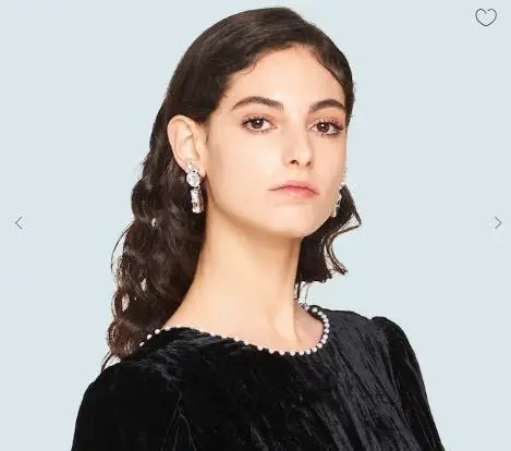 

New Crown Crystal Pendant Earrings 925 Silver color Pin