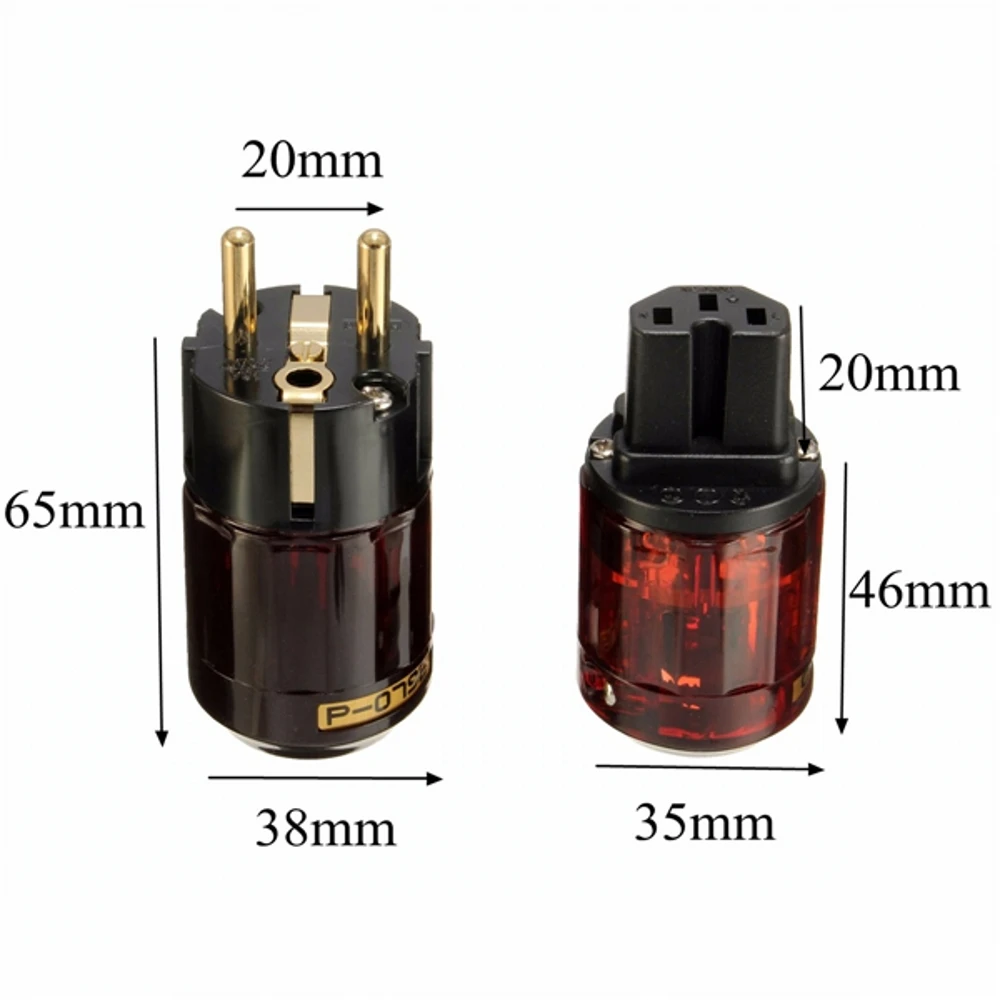 Hi Fi Oyaide C 079 P 079e Schuko ЕВРОПА ЕС Мощность штекер 24k позолоченные IEC аудио разъем папа