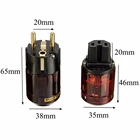 Hi-Fi Oyaide C-079 P-079e Schuko ЕВРОПА ЕС Мощность штекер 24k позолоченные IEC аудио разъем папа-папа дополнительный MATIHUR аудио