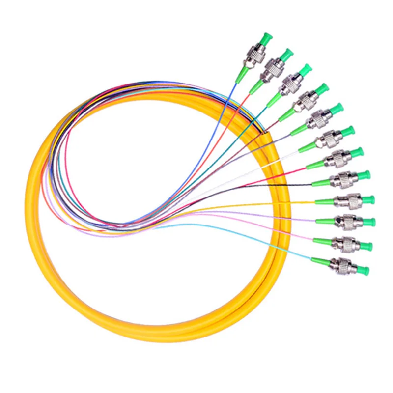 

12 Strand 9/125 1.5m FC/APC Single Mode Fiber Optic Pigtail 5pcs/lot