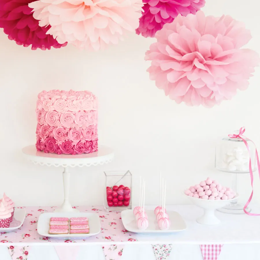 Бумажные шарики с помпонами 8 дюймов 20 см | Дом и сад