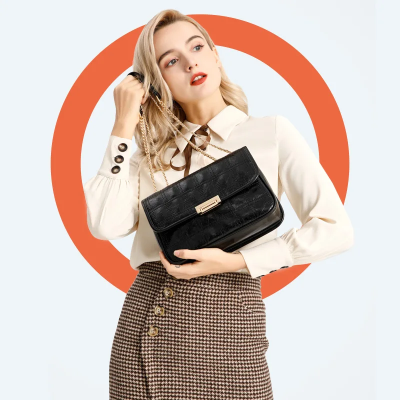 

2021 new hot niche design handbags handbags new leather trend messenger shoulder bag ins wild