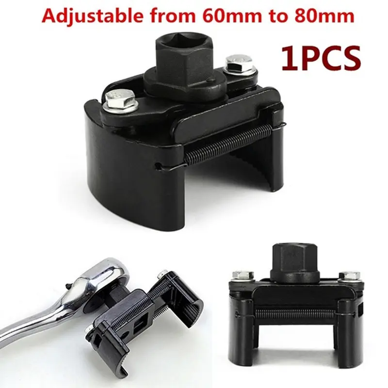 

Автомобильный Универсальный 60-80 мм масляный фильтр ключ, дюймовый стандарт чашки 1/2 "инструмент для жилья жидкость для снятия регулируемый