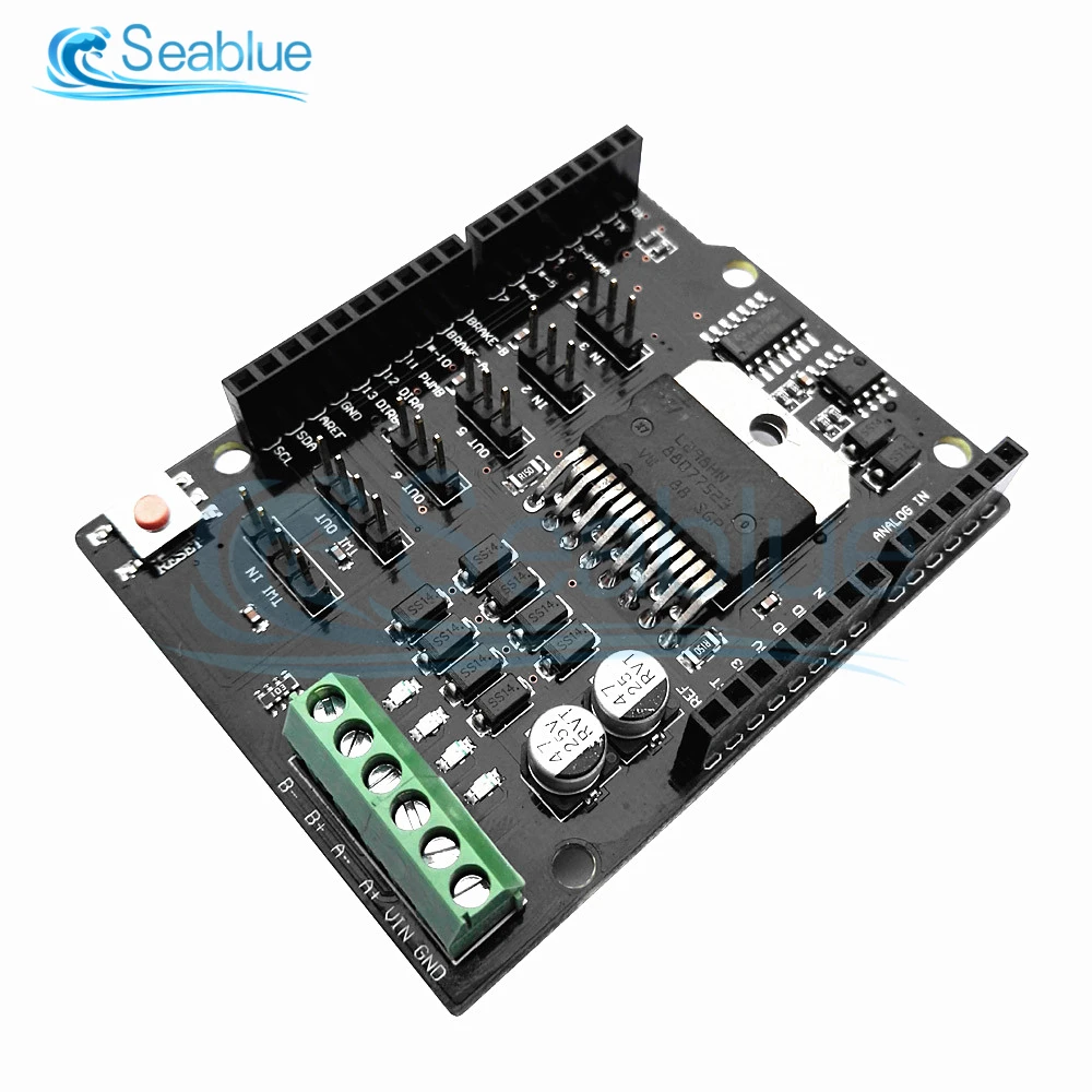 Плата расширения L298NH для Arduino R3 MEGA2560 двухканальный щит драйвера двигателя