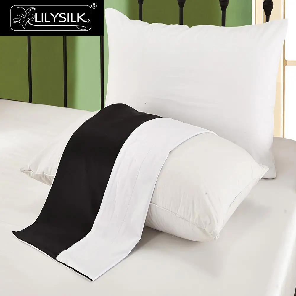 LilySilk наволочка 100 чистый шелк тутового шелкопряда для волос с хлопковой изнанкой