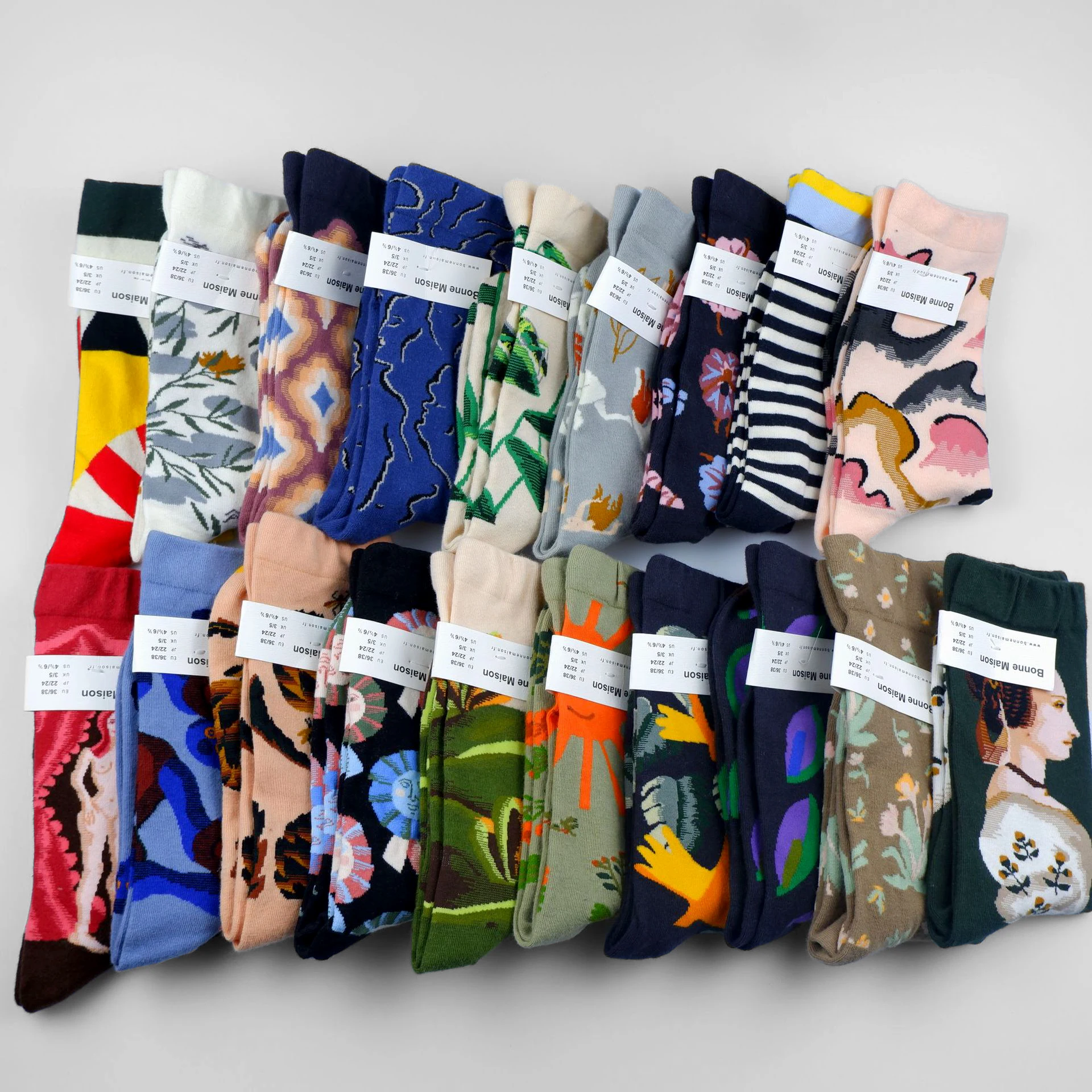 

New Creative Women French Design Art Novelty Cartoon Street Short Cotton Socks Happy Unisex Warm Funny Personality Socks Female