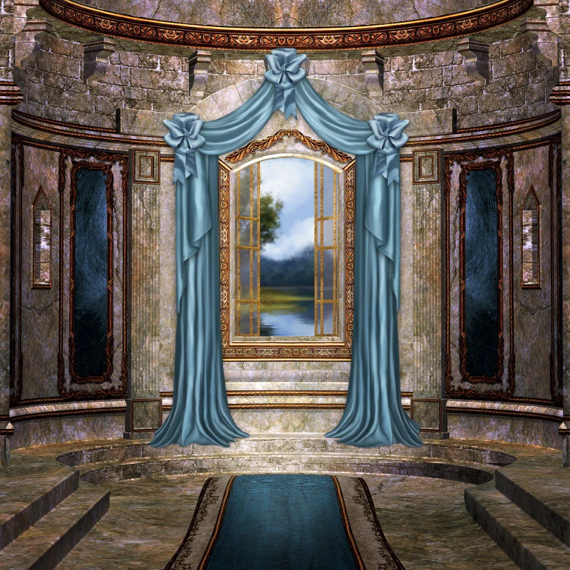 Laeacco старый Винтаж дворец церковных окон вечерние ребенка интерьер