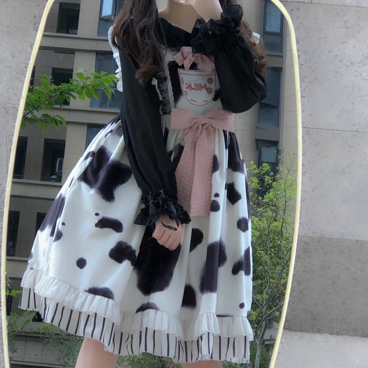 Блузка женская шифоновая в японском стиле милая рубашка с кукольным воротником