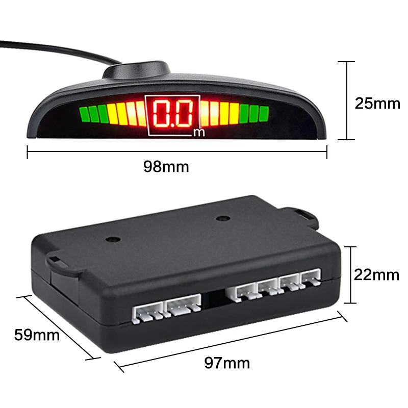 Car Reversing Radar Led Voice Parktronic LED Parking Sensor Reverse Backup Auto Monitor Detector System Display | Автомобили и