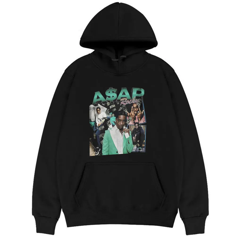 

Hip Hop Rap ASAP Rocky Hoodie Awesome Playboi Carti Hoodies Harajuku Green Logo Print Sweatshirt Men Women Fashion Streetwear