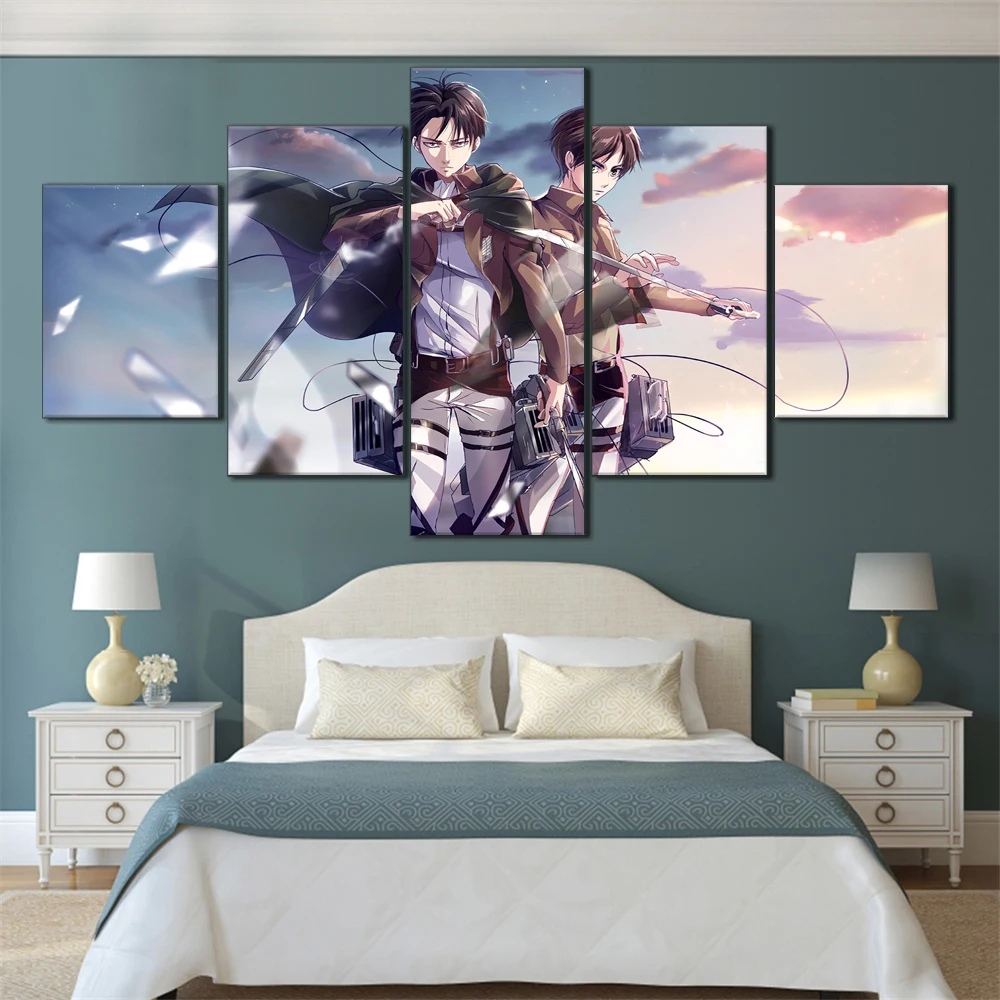

Attack on Titan Anime Painting Wall Eren Jager Japanese Anime Home Decor Painting Posters Wall Decor Home Room Art Painting
