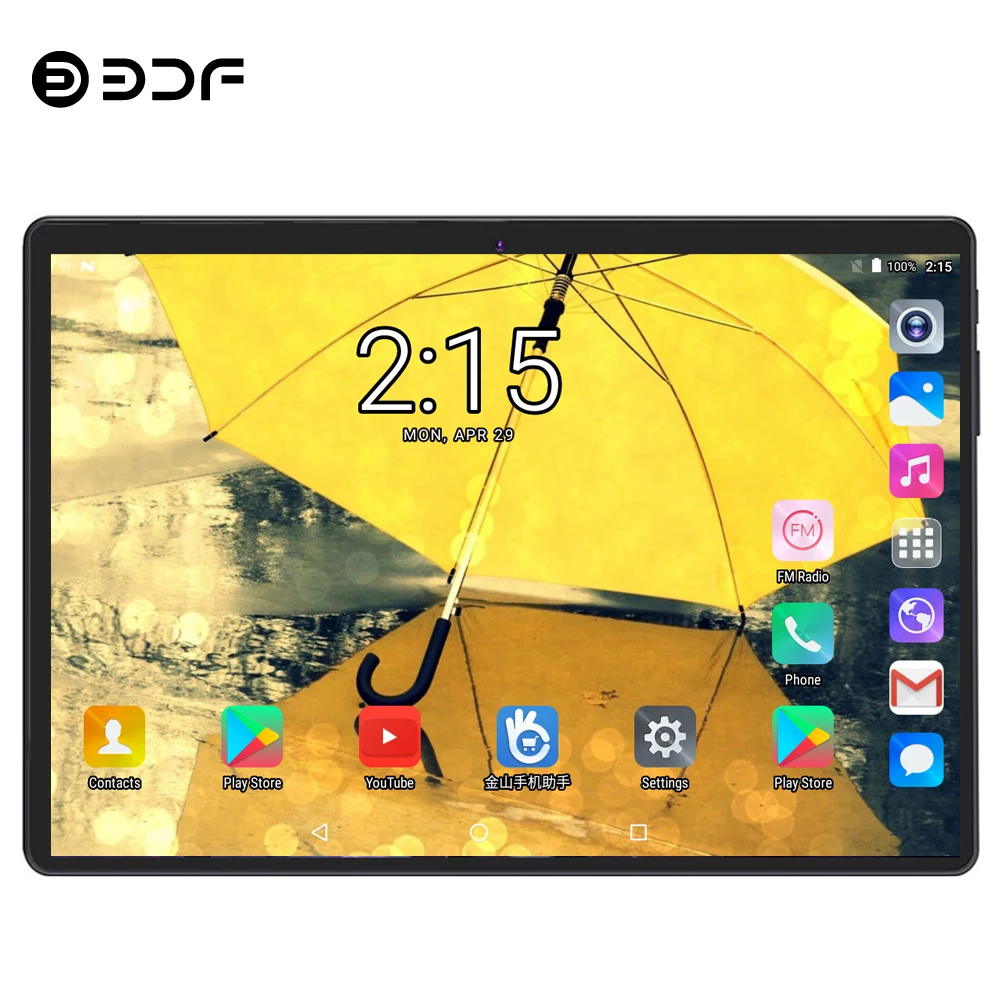 Планшет BDF 10 дюймов Android 9 0 планшеты ПК 8 ГБ/128 ГБ 4G LTE телефонные звонки 10/10 ядер 1280*800
