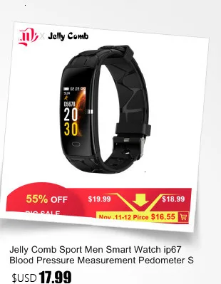 Спортивные Смарт-часы Jelly Comb, водонепроницаемые, с монитором сердечного ритма, умные часы для женщин и мужчин, Смарт-часы с Bluetooth, смарт-браслет с сенсорным экраном