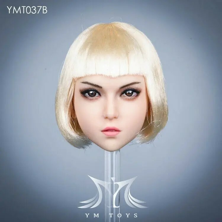 

YMTOYS YMT037B 1/6 Scale Short Blond Hair Female Girl Head Sculpture Fit 12" Action Figure Body