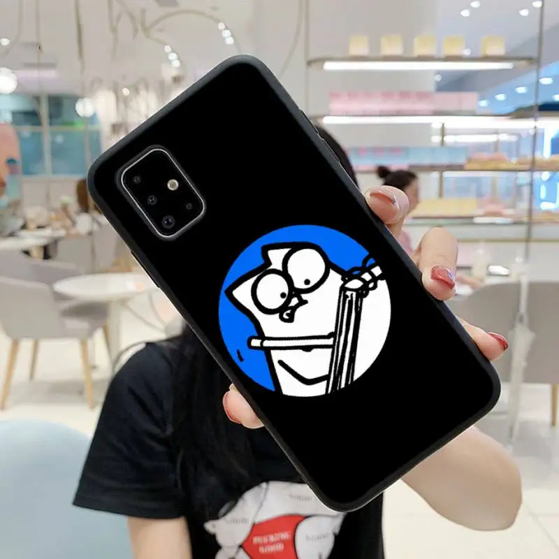 

Cartoon Simons Cat Soft Cover Phone Case For Samsung S9 10 20Plus Note 7 8 9 10 10plus Pro J8 M30 31